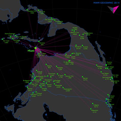 Miami_WC_Distances_NORTH_AMERICA | Miami Geographic