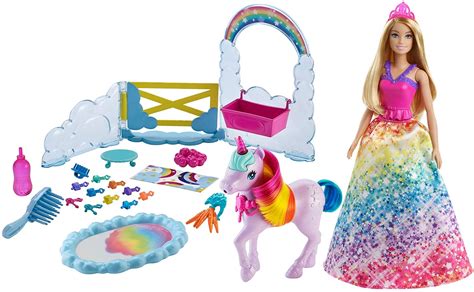 Barbie Dreamtopia doll with unicorn, Nurturing Playset - YouLoveIt.com