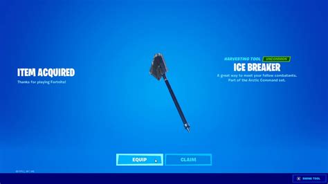 Buying Ice Breaker Pickaxe In Fortnite Battle Royale Epic For Fun - YouTube