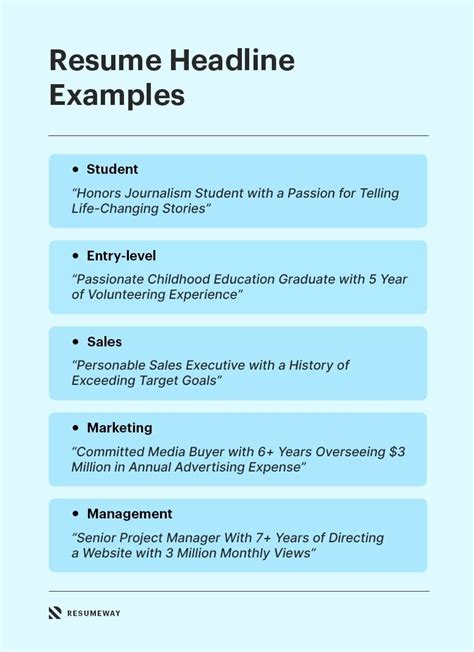 Sample Of Resume Headline - Terrysemaa