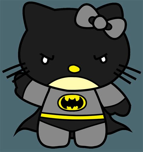 1366x768px, 720P Free download | Batman Hello Kitty Drawing. Batman HD phone wallpaper | Pxfuel