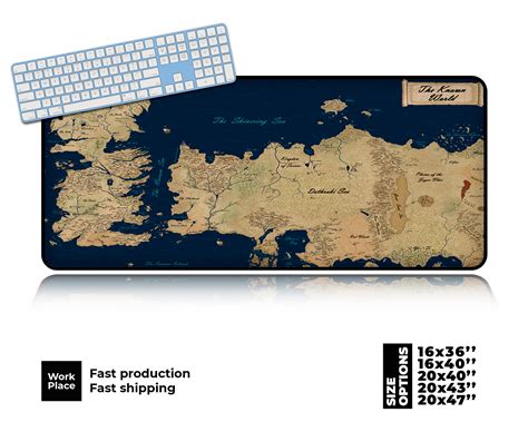 Fantasy Movie Map Mouse Pad Movie Print Desk Mat Map Art - Etsy