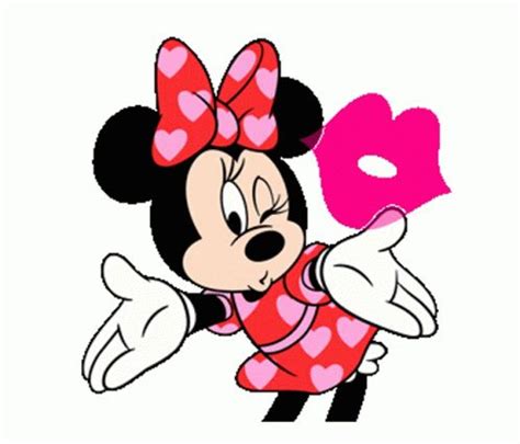 Minnie Mouse Kiss Sticker - Minnie Mouse Kiss Blow Kiss - Discover & Share GIFs | Minnie mouse ...