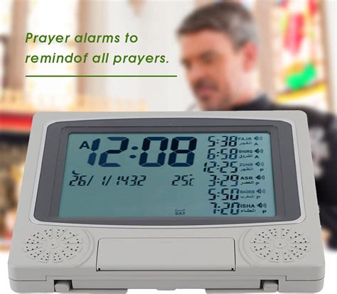 Buy Oumefar Muslim Clock, HA-4010 Azan Clock Islamic Athan Digital Alarm Clock Backlight ...