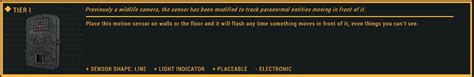 Phasmophobia: Motion Sensor Function and Tiers