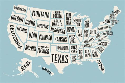 Map of United States of America | Illustrations ~ Creative Market