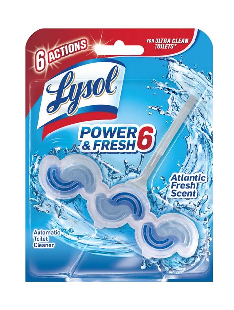 Lysol Power & Fresh 6 Automatic Toilet Bowl Cleaner, Atlantic Fresh ...