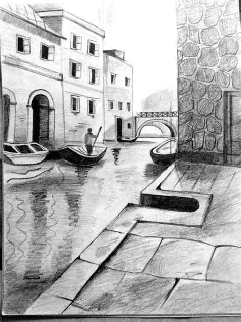 Hima Bind: Gallery--Pencil Drawings | Landscape pencil drawings, Pencil drawings, Drawing scenery