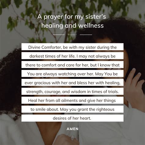 A prayer for my sister’s healing and wellness – AvePray