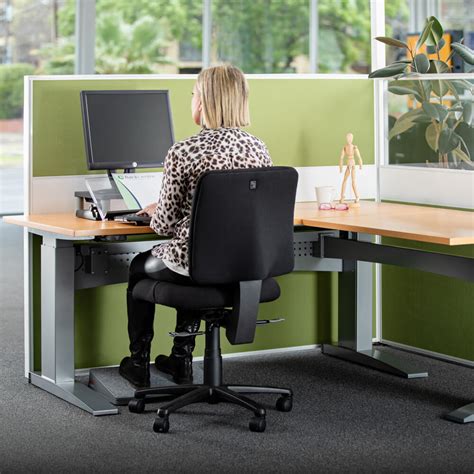 Adjustable Heavy Duty Corner Standing Desk - Back Centre