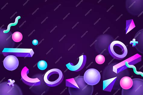 Premium Vector | Gradient 3d geometric background