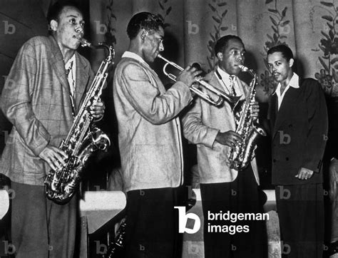 Image of Lucky Thompson (saxophone tenor 1924-2005), Dizzie Gillespie (trumpet 1917-1993), Charlie