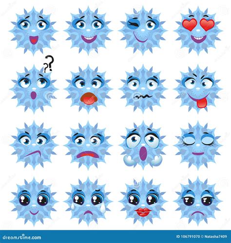 Snowflake Emoji Emoticon Expression Stock Vector - Illustration of expression, cute: 106791070