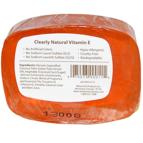 Clearly Natural Glycerine Bar Soap Vitamin E – 4 oz – Cornerstone For Natural Marketplace