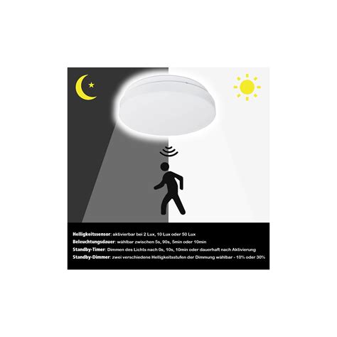 LED ceiling light "Assem" with radar motion detector indoor 15W 3000K