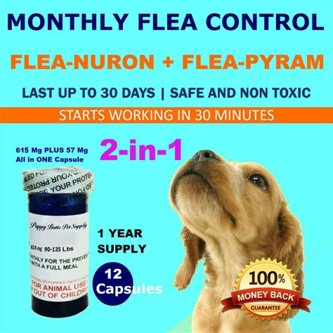 Monthly PLUS Capsules 2-in-1 610mg Lufenuron + 57mg Nitenpyram for Dogs ...