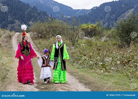 Nomadic People in Traditional Clothes, Almaty, Kazakhstan. Editorial Stock Image - Image of ...