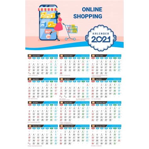 Jual Kalender Dinding 1 Tahunan (12 bulan) 2021 Custom Foto bisa satuan ...