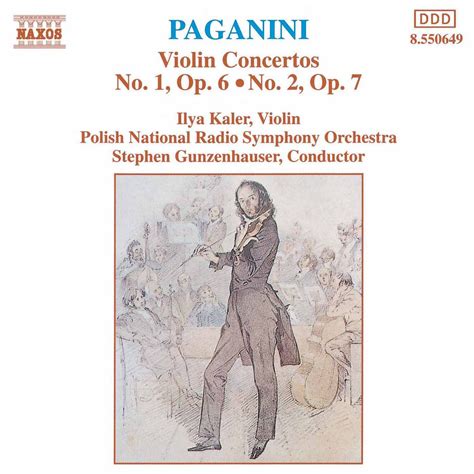 Ilya Kaler: Paganini: Violin Concertos Nos. 1 & 2 - CD | Opus3a