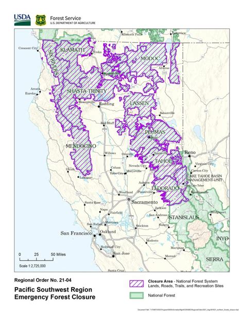 USDA Forest Service Temporarily Closes 10 National Forests in Northern California - Backpacking ...