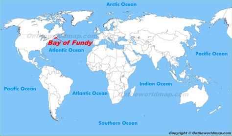 Bay of Fundy location on the World Map - Ontheworldmap.com