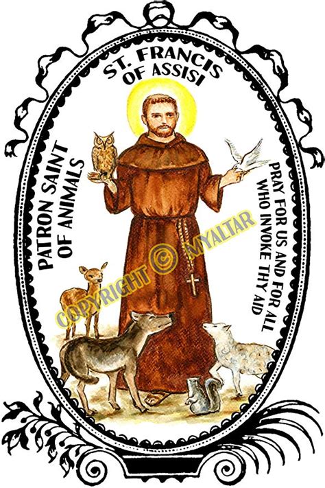 Amazon.com: My Altar Saint Francis of Assisi Patron of Animals Art ...