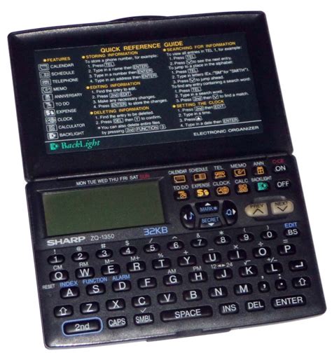 Sharp ZQ-1350 32KB Electronic Organizer - Calculator - Computing History