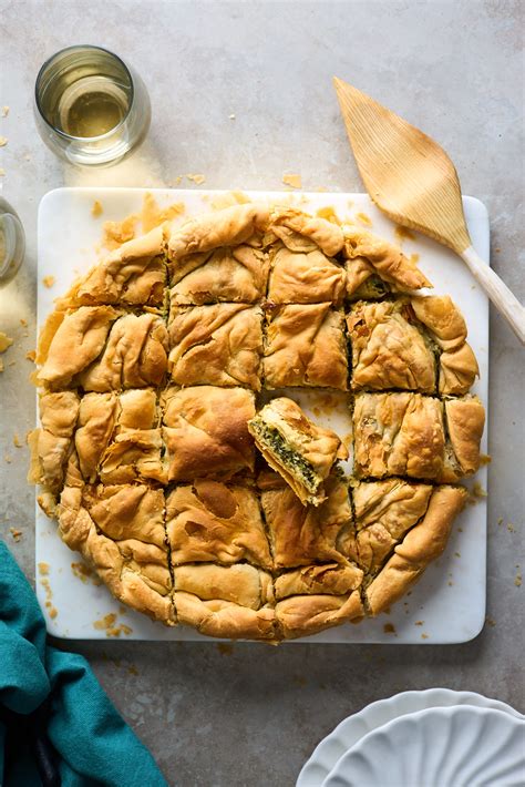 Traditional Homemade Spanakopita (Easy From Scratch Greek Spinach Pie) | Olive & Mango