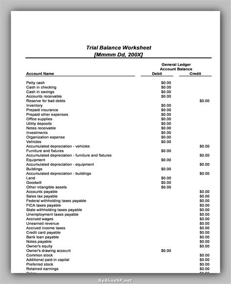 40 Balance Sheet Example Template | RedlineSP