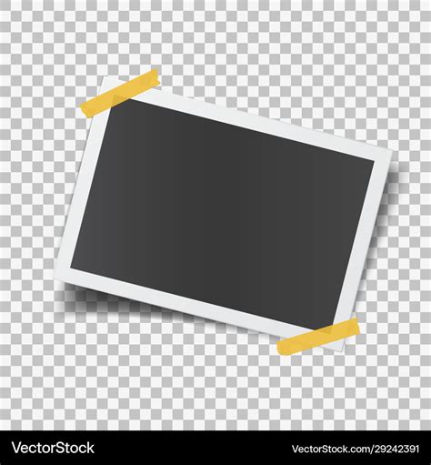 Realistic template with paper photo frame Vector Image