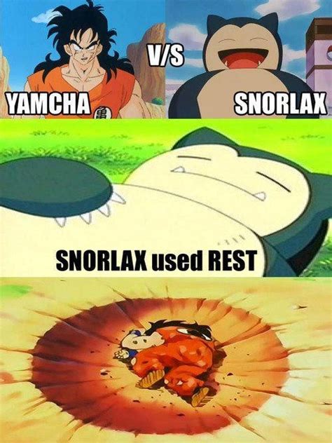 Yamcha vs Snorlax | Yamcha's Death Pose | Know Your Meme