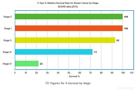 Breast Cancer Survival by stage at Diagnosis - Moose and Doc