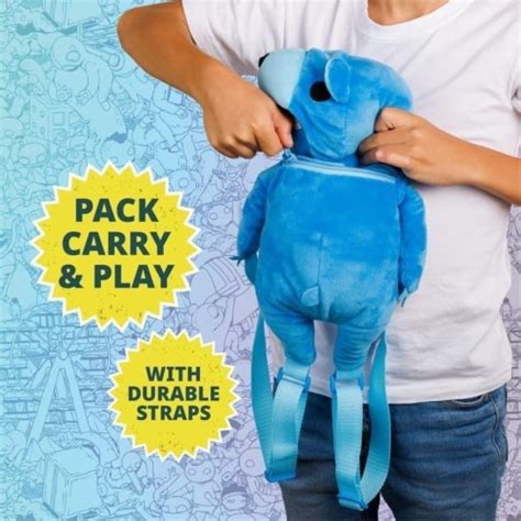 Gang Beasts Blue Bear Plush Backpack School Bag Video Game Character Pmi International, 1 unit ...