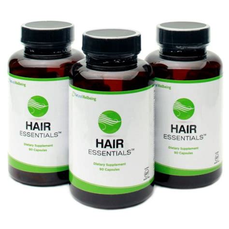 Hair Essentials Natural Herbs and Vitamins Hair Growth Supplement for ...