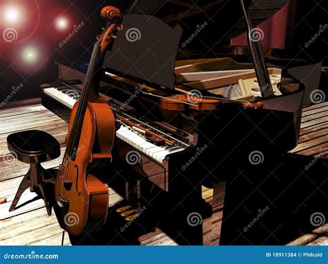 Piano, Cello And Violin Royalty-Free Stock Photo | CartoonDealer.com ...