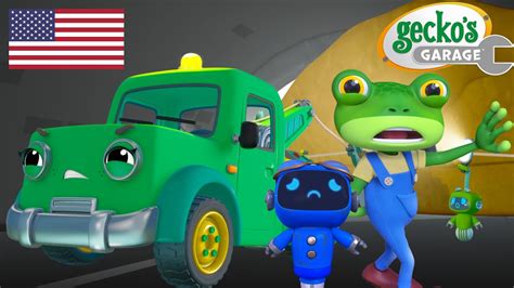 Gecko and Tilly Tow Truck Get Stuck | Gecko's Garage | Truck Cartoons ...