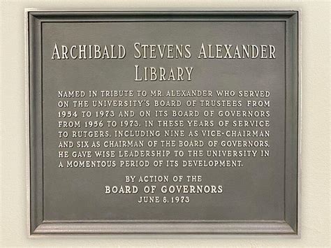 Celebrating the 50th Anniversary of the Alexander Library Renaming ...