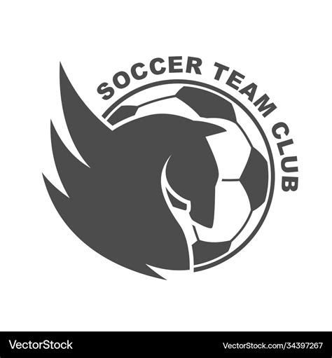 Team pegasus soccer club logo design template Vector Image