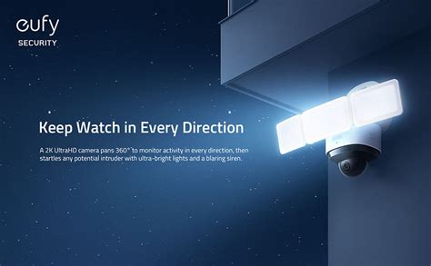 Amazon.com: eufy Security Floodlight Cam 2 Pro, 360-Degree Pan and Tilt Coverage & 2K Resolution ...