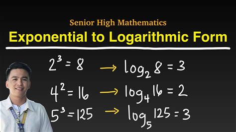 How to Convert Exponential to Logarithmic Form - YouTube