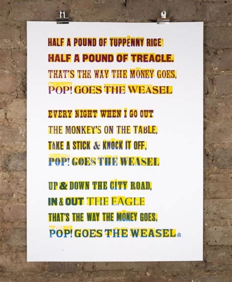 Pop, Goes The Weasel (Edition II) by New North Press - Nelly Duff