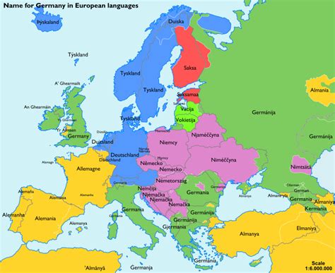 How different European countries pronounce Germany [1280x1026] : r/MapPorn