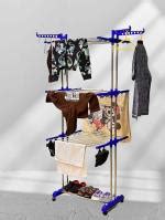 Buy SUKOTS Movable & Foldable Stainless Steel 3 Tier Cloth Drying Stand Cloth Rack Online at ...