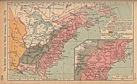 British Colonies in North America - 1763-1775
