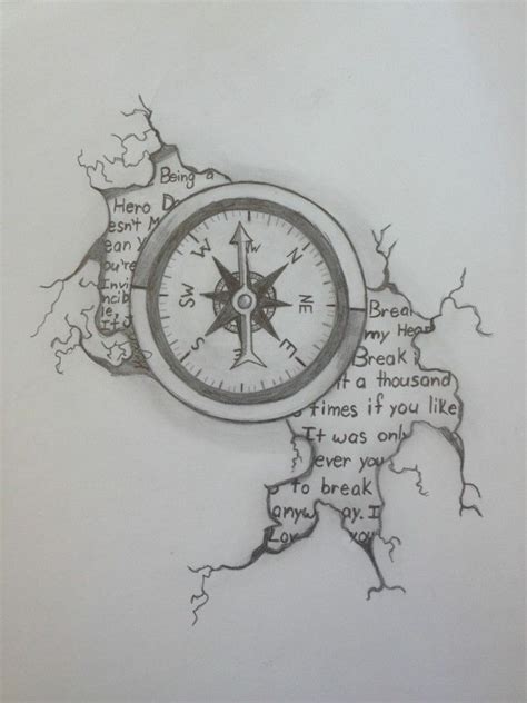 black-pencil-sketch-on-white-background-beginner-drawing-ideas-compass ...