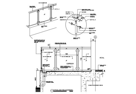 Glass Railing CAD Details