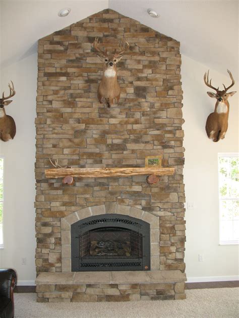 dry stack stone fireplace pictures | Show off your trophy on a dry ...