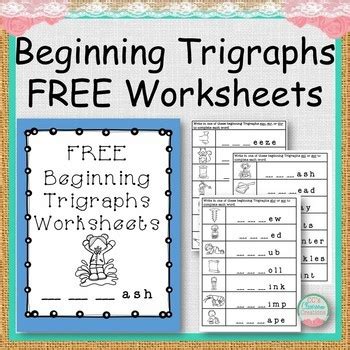 FREE Beginning Trigraphs Worksheets by CC's Classroom Creations | TPT