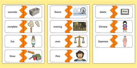 Split Digraph ee Words List Matching Cards - Phase 5 Phonics