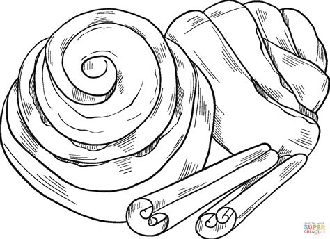 Cinnamon Rolls Coloring Page. Free Printable Coloring Page - Coloring Home